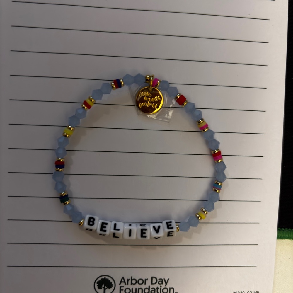 Bracelet NWOT LWP LITTLE WORDS PROJECT BRACELET BELIEVE. NO PRICE TAG